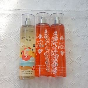 Bath and body works Body mists 2 Pretty as a Peach and 1 Grapefruit frose
